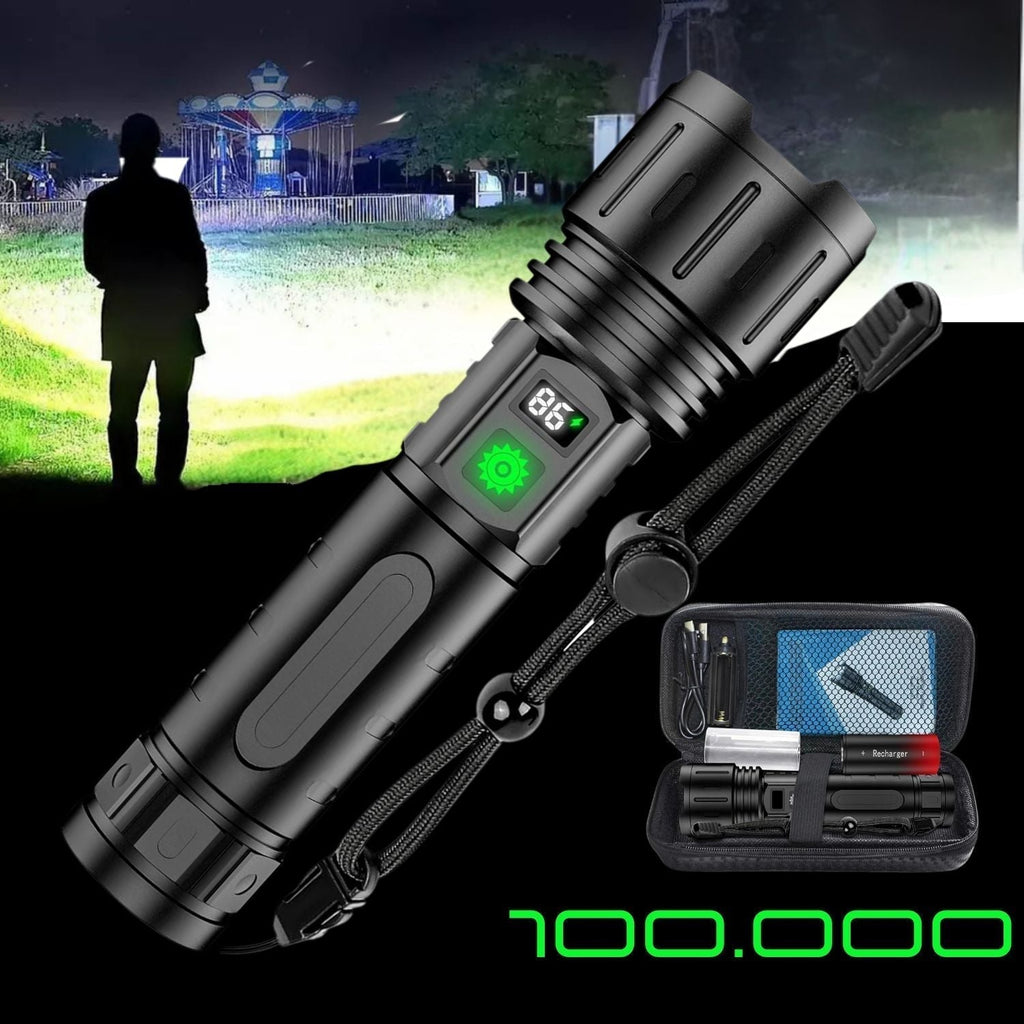 Global hellste 100000 Lumen taktische Taschenlampe Hochleistungs-Fackel