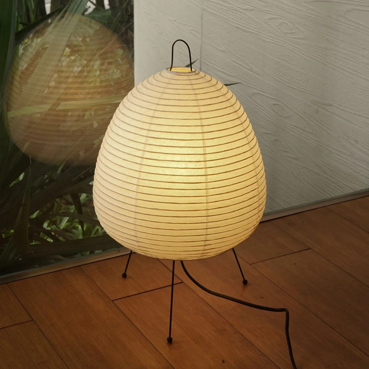 Håndlavet japansk bordlampe