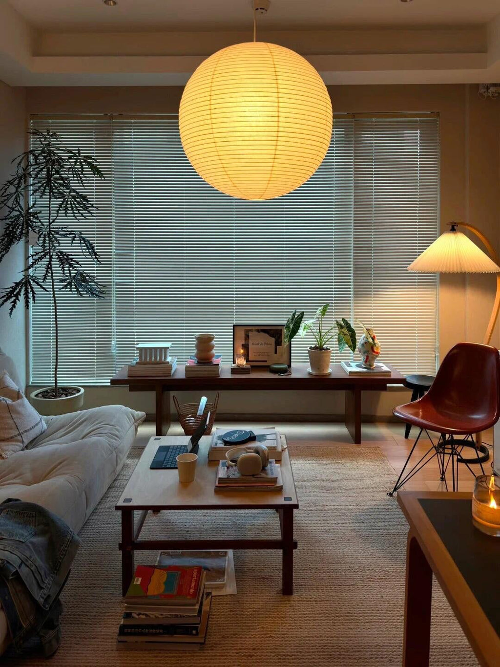 Japanese Handcrafted Washi Paper A Pendant Lamp