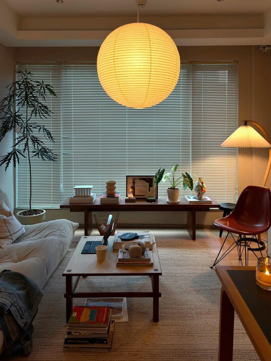 Japanese Handcrafted Washi Paper A Pendant Lamp