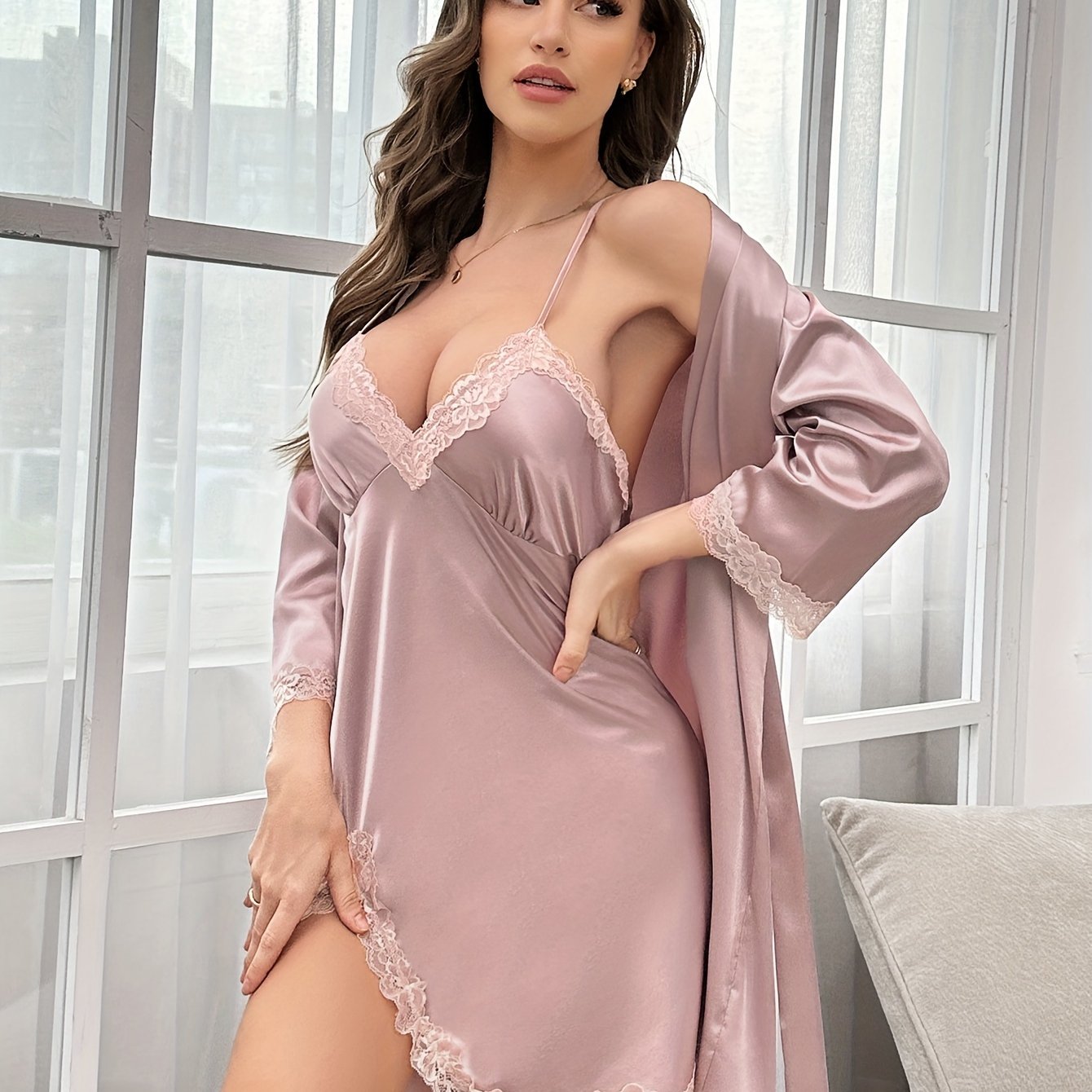 طقم ملابس نوم ليلي روز