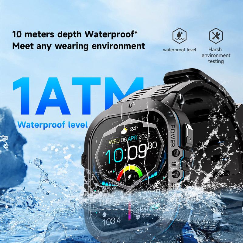 Montre Connectée AquaPro pour Natation : Montre de Sport Étanche - Idéale pour Nageurs, Tracker d'Activité Résistant à l'Eau et Durable