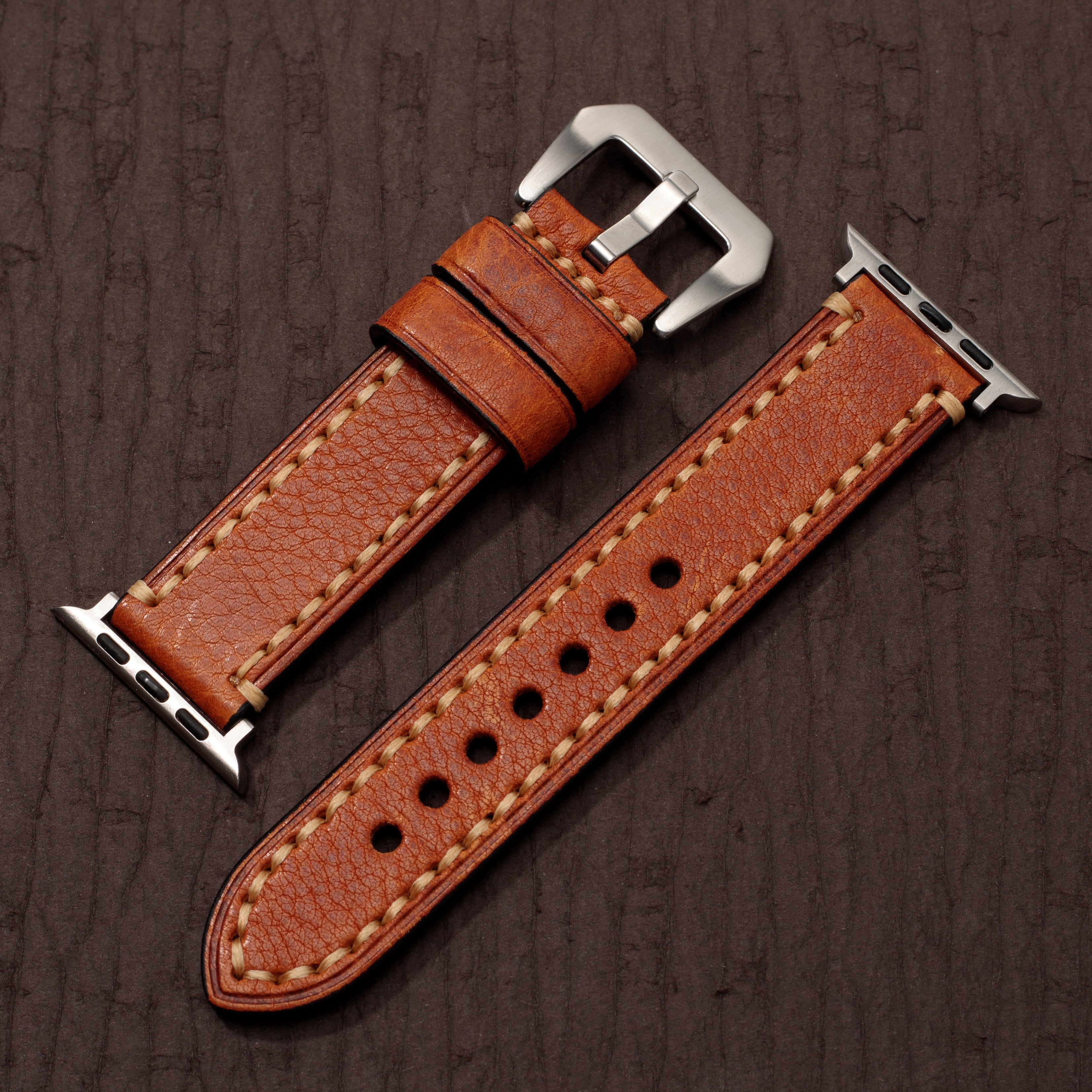 Tali Jam Apple Kulit Vintage - Buatan Tangan