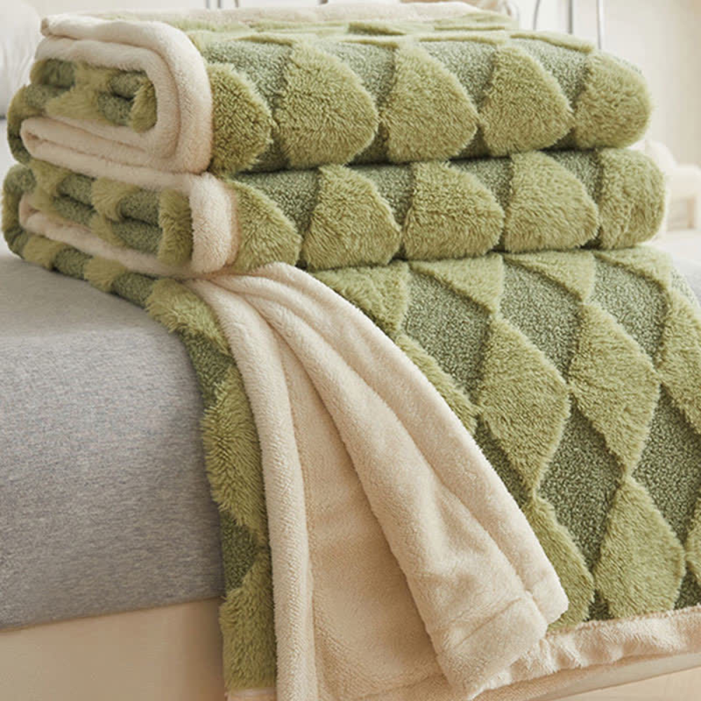 Coperta Comfort con Morbido Motivo a Diamante