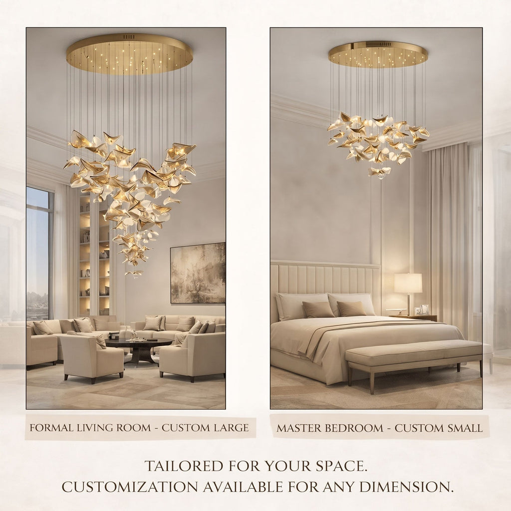 Wave Floating Leaf Chandelier - Vakkerlight