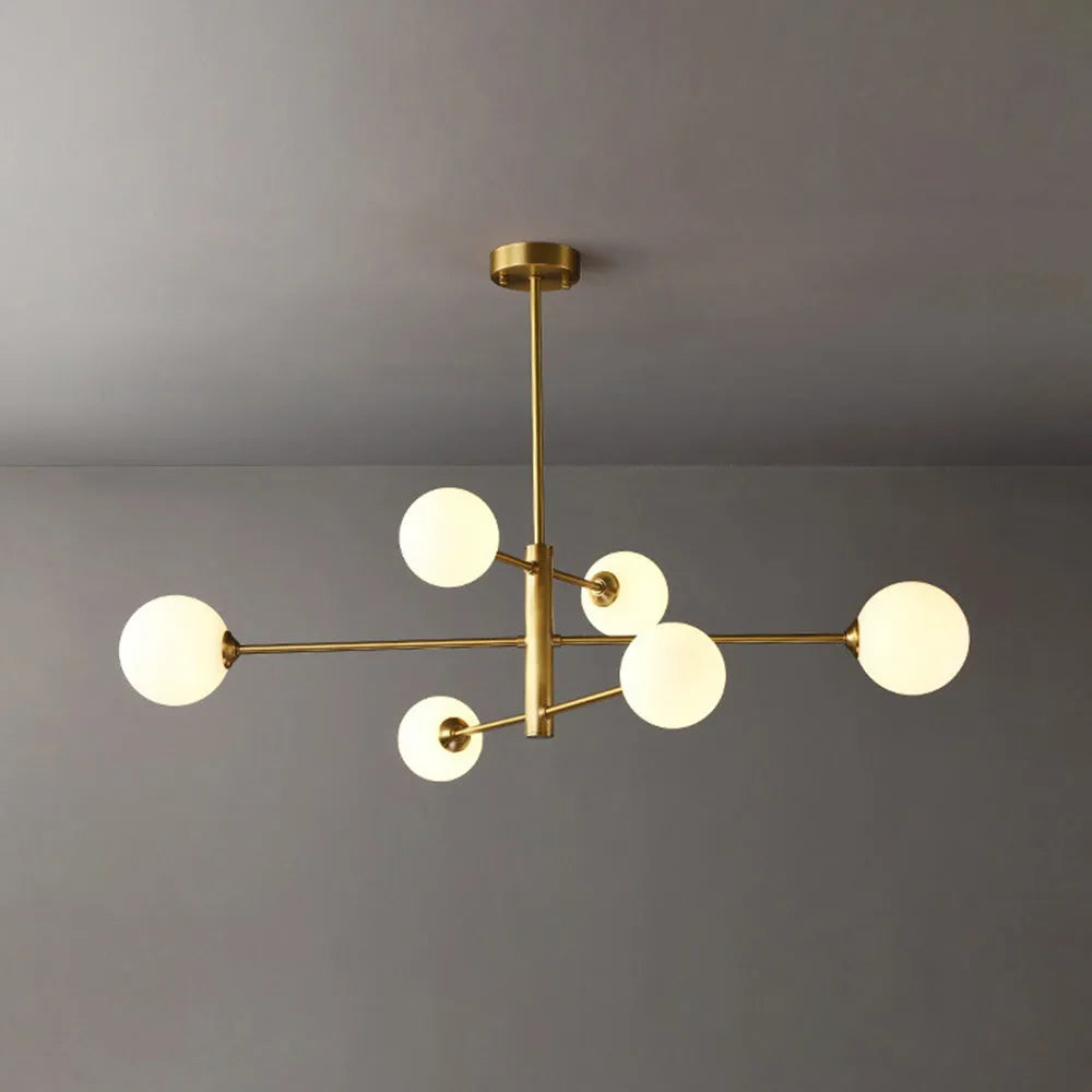 Lámpara colgante Valentina con pantalla de vidrio moderna — lámpara de techo cableada regulable, cobre/negro