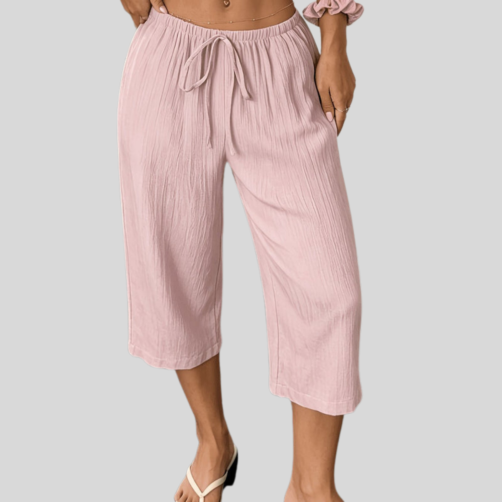 Pantalon Capri large décontracté
