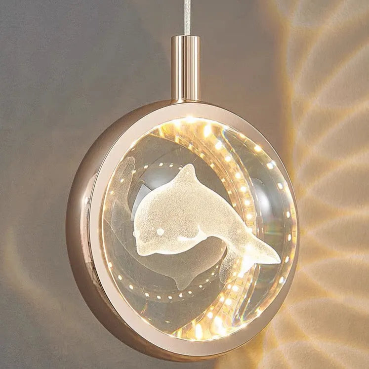 Kristy Morden Spherical Metal Pendant Light, Gold Finish, LED Bulb Included