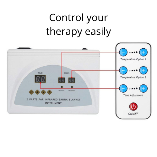 Infrared Sauna Blanket – Adjustable Heat up to 80 °C, Remote Control, Foldable