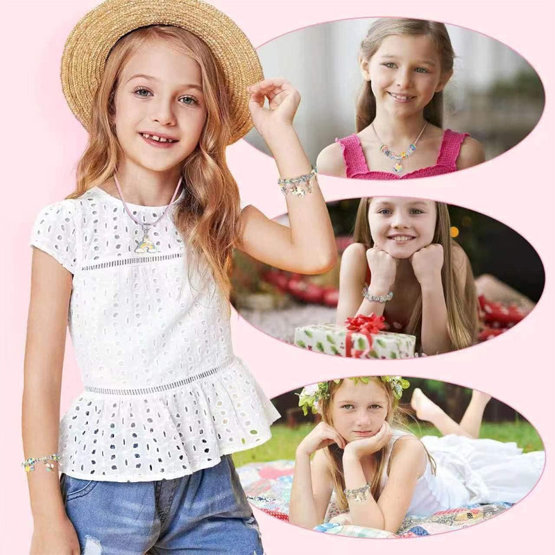 NovaJoy Mädchen Charm-Armband DIY-Set für kreativen Bastelspaß
