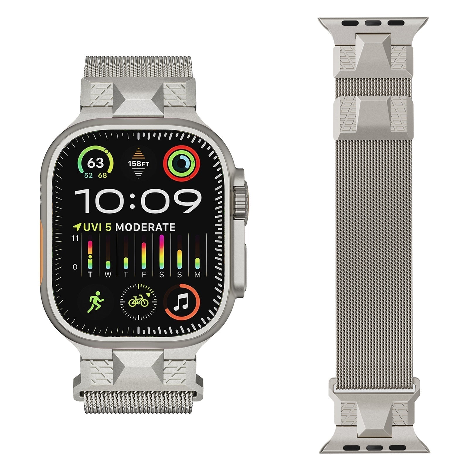 Milanese Loop-reim med magnetisk spenne