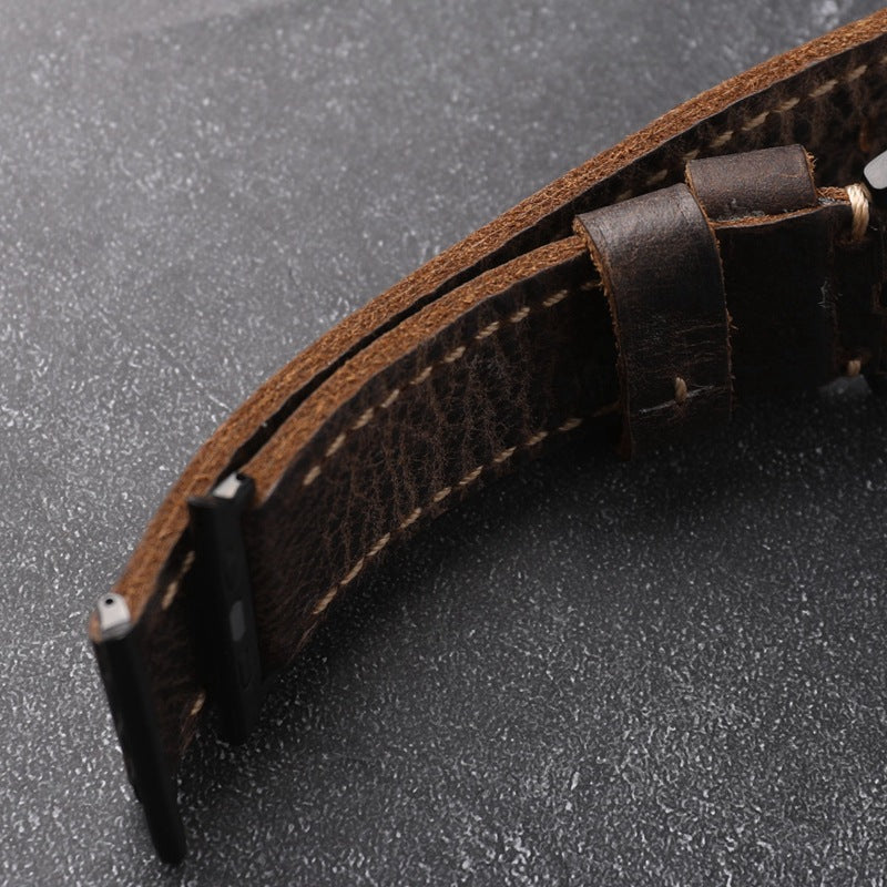 Håndlaget reim i førsteklasses kuhud for Apple Watch