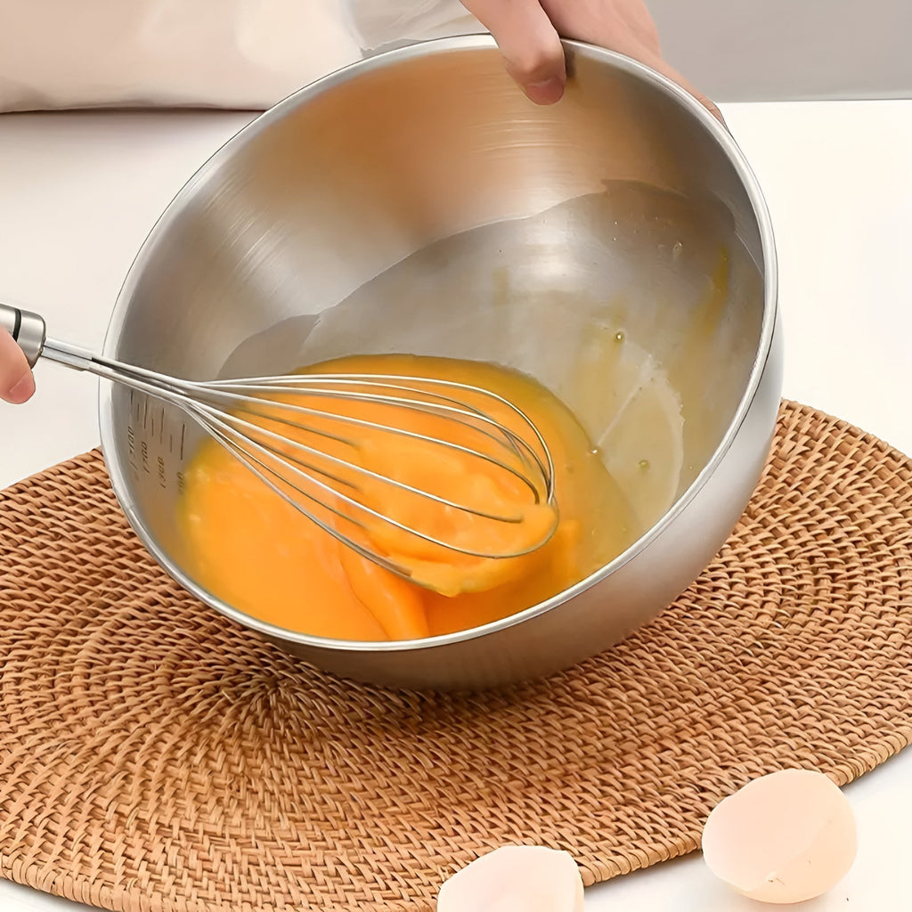 Set di 3 ciotole da cucina in acciaio inox