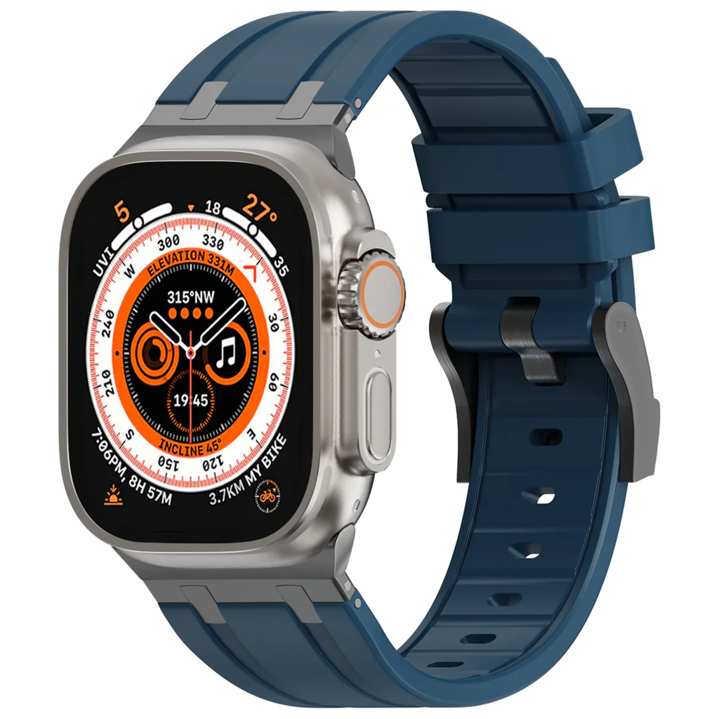 Luxe AP metalen kop siliconen band voor Apple Watch