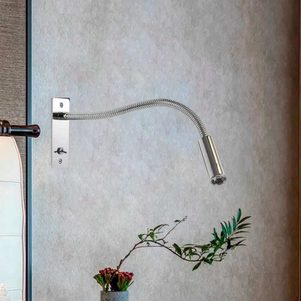Vynex Ayarlanabilir Duvar Lambası — Minimalist Okuma Spotu, LED Ampul, Sıcak Işık