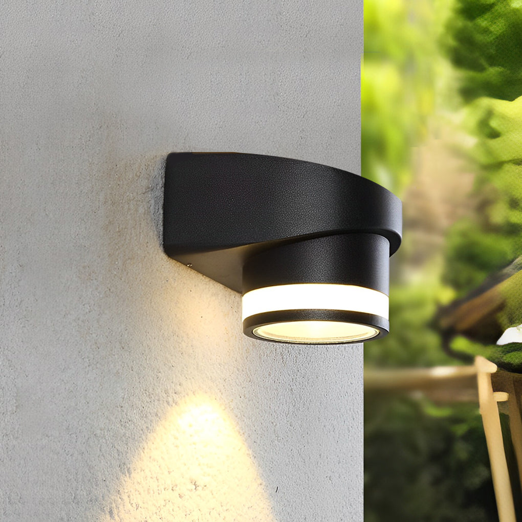 Lámparas circulares LED de pared Wiona — Láminas reflectantes integradas
