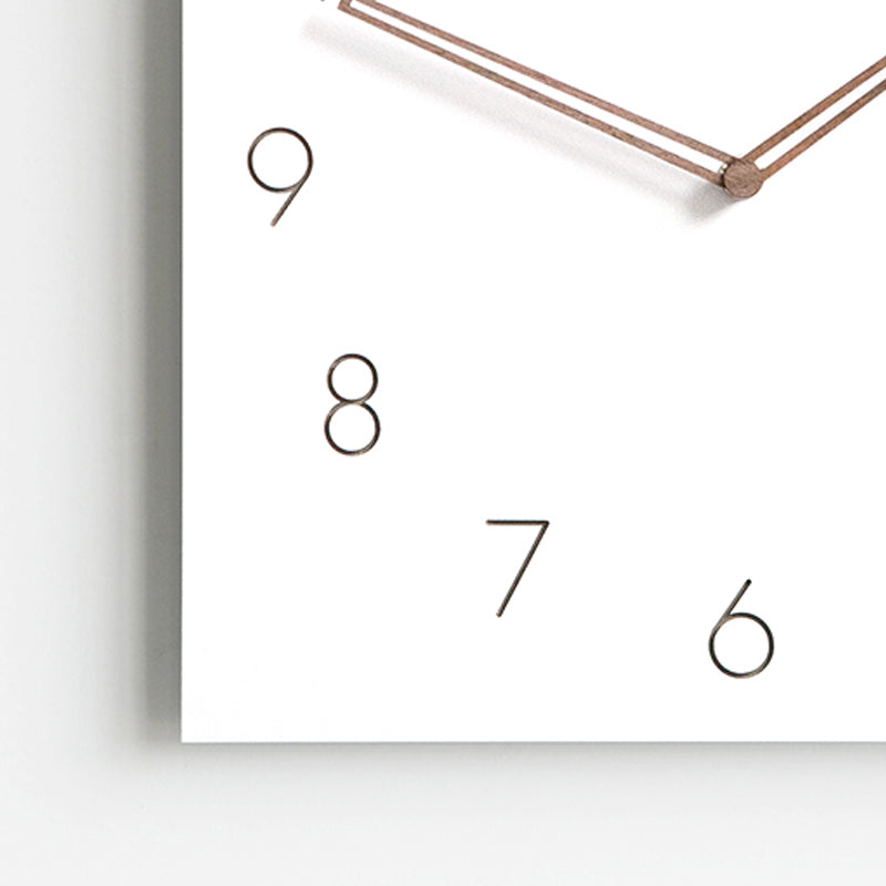 Reloj de Pared Cuadrángulo Blanco Serie