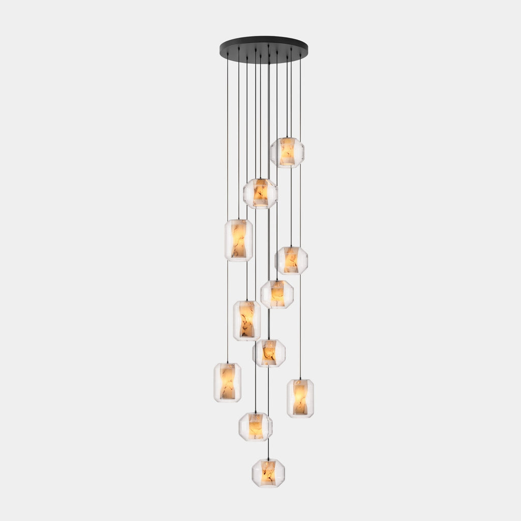 Alabaster Glass Cylinder Pendant Light - Vakkerlight