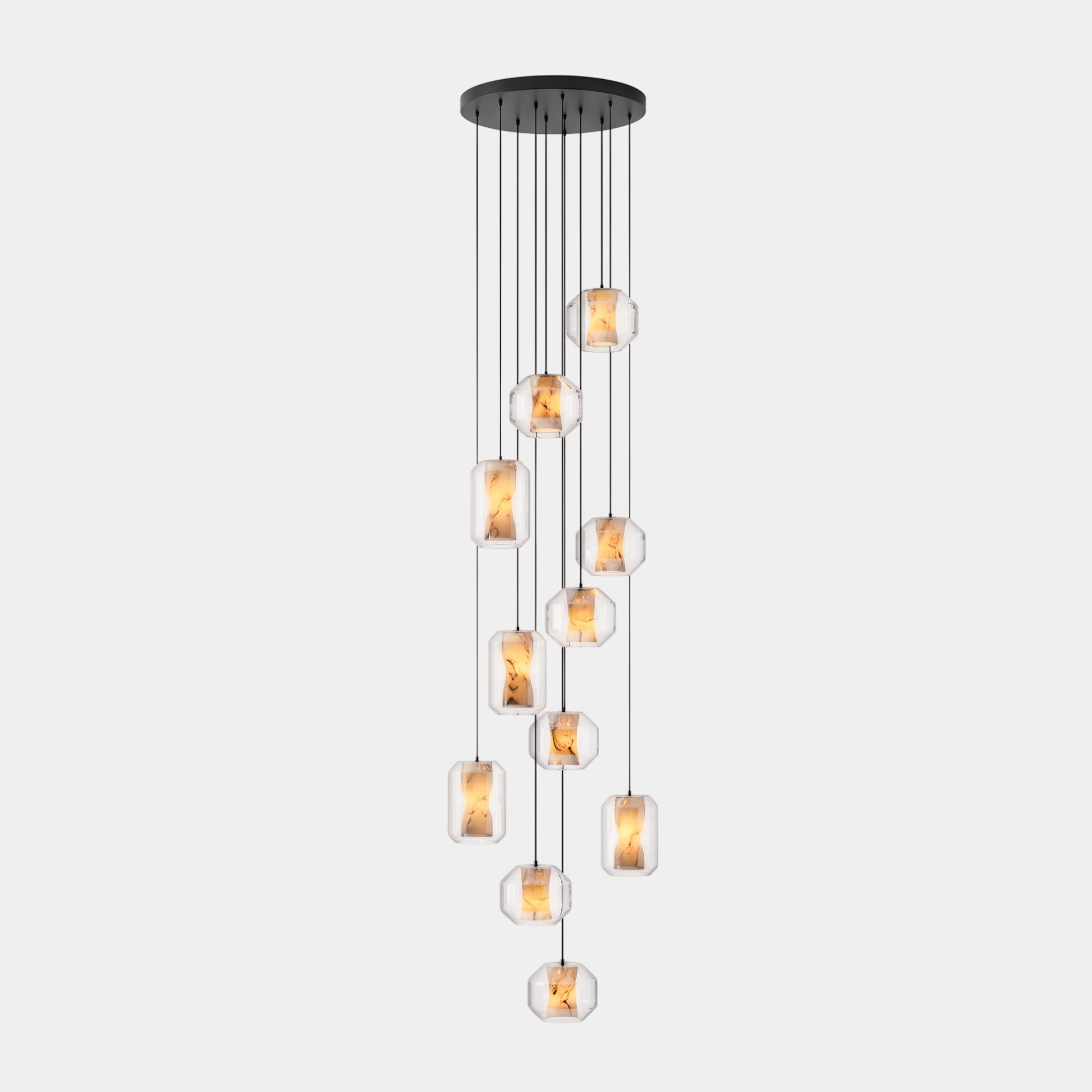 Alabaster Glass Cylinder Pendant Light - Vakkerlight