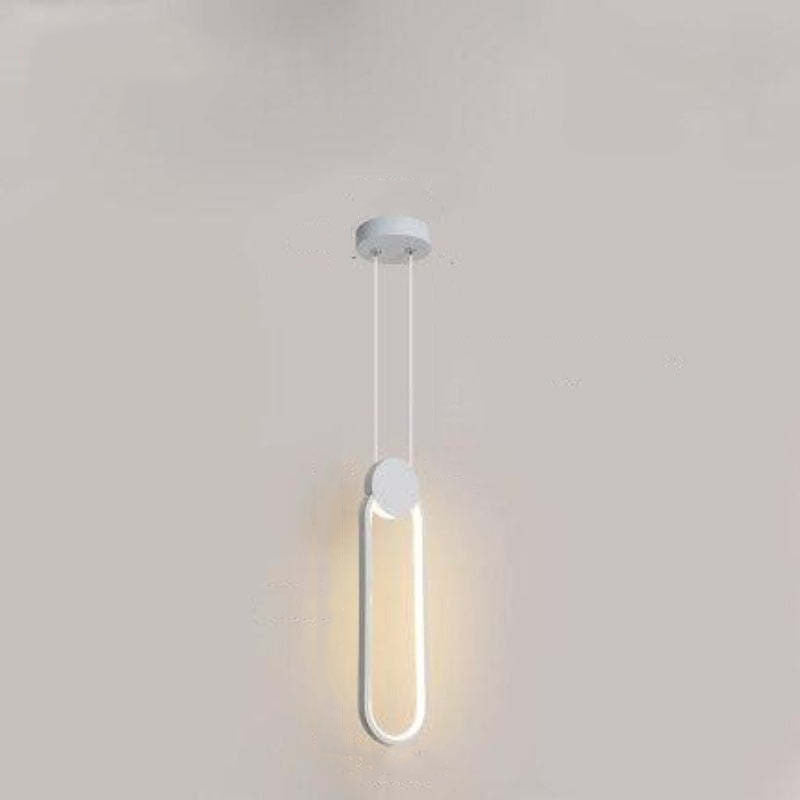 Doria Modern LED Pendant Light Black/White Metal Living Room - Lamp Outdoor