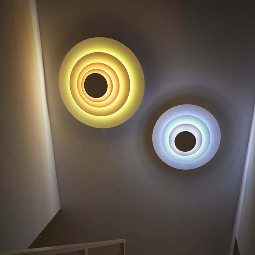 Kruhová nástěnná lampa Aria 3 v 1 s LED - pro pevné připojení, teplé světlo
