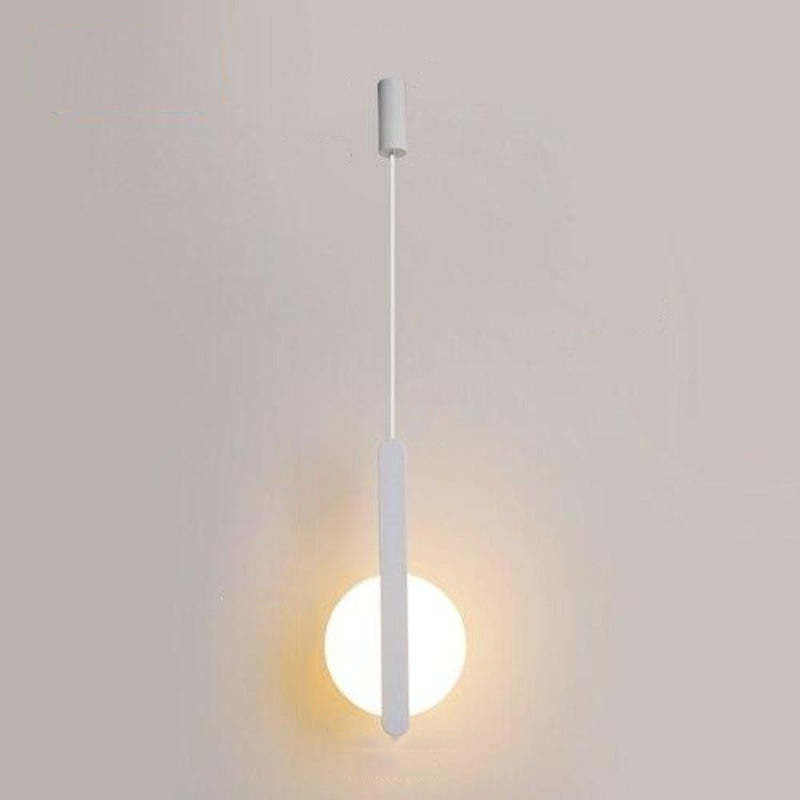 Nowoczesna lampa wisząca LED Doria — czarny/biały metal