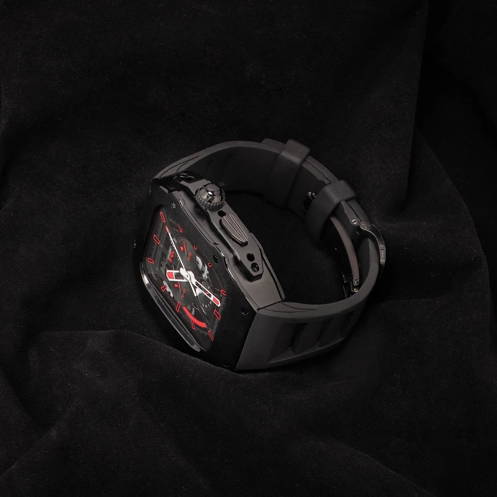 RM Vanguard Serie - Fluorkautschukband Edelstahlgehäuse für Apple Watch Ultra