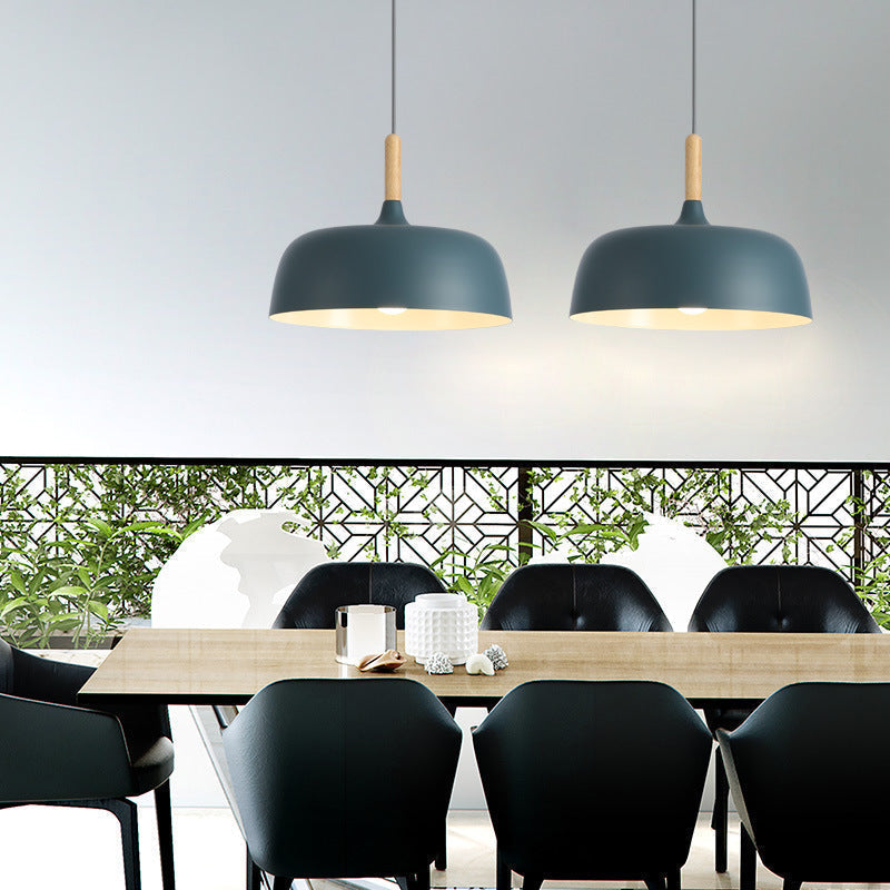 Aria Modern Dome Pendant Light — Macaron Design, Hardwire, IP20, 5㎡–20㎡