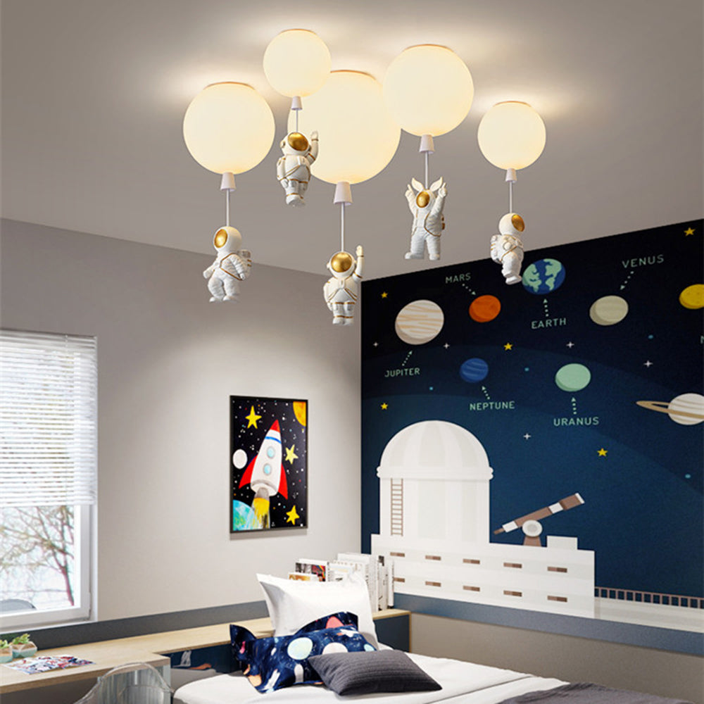 Aria Astronauten-Ballon-Deckenleuchte zur Aufputzmontage - warmes LED-Licht, 20/25/30/35 cm