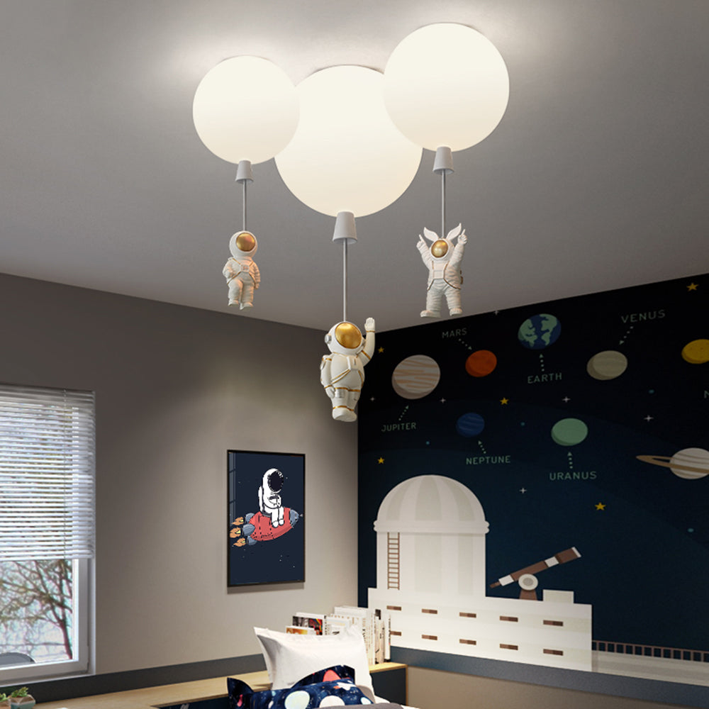 Aria Astronauten-Ballon-Deckenleuchte zur Aufputzmontage - warmes LED-Licht, 20/25/30/35 cm