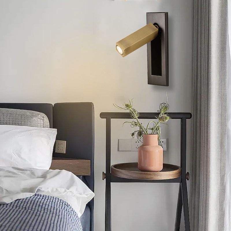 Arisha Modern Rotatable Bedside Sconce, Cylindrical/Square - Lamp Outdoor