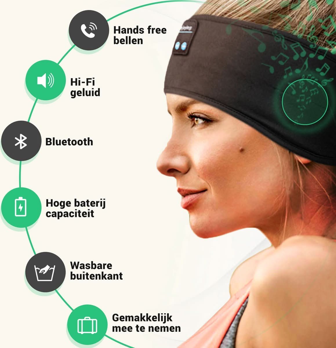 Fascia Bluetooth per dormire NebulaSound per un sonno ristoratore e un profondo rilassamento