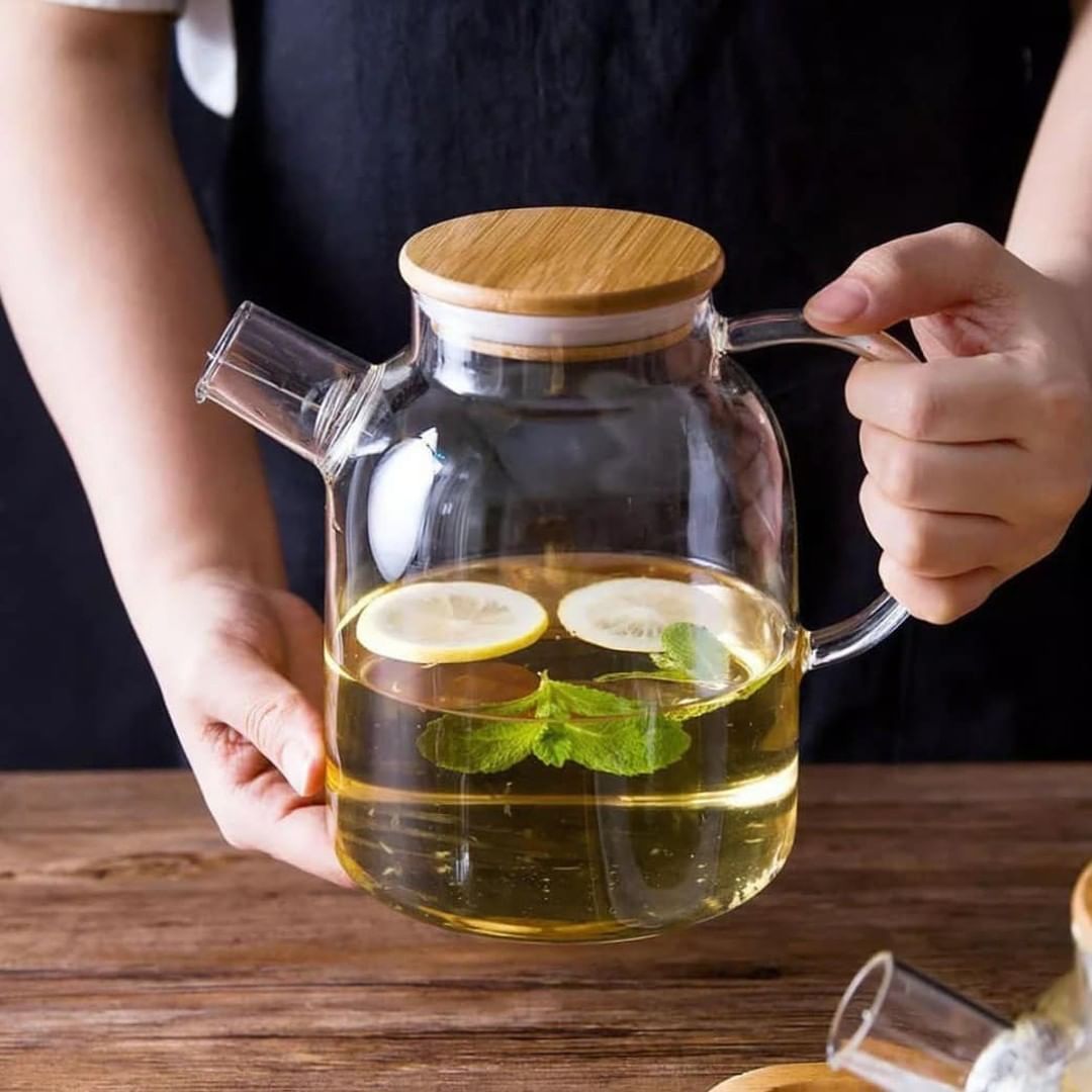 Nova Üveg Teáskanna 54 Fl Oz Magas Hőmérséklet- és Ütésálló