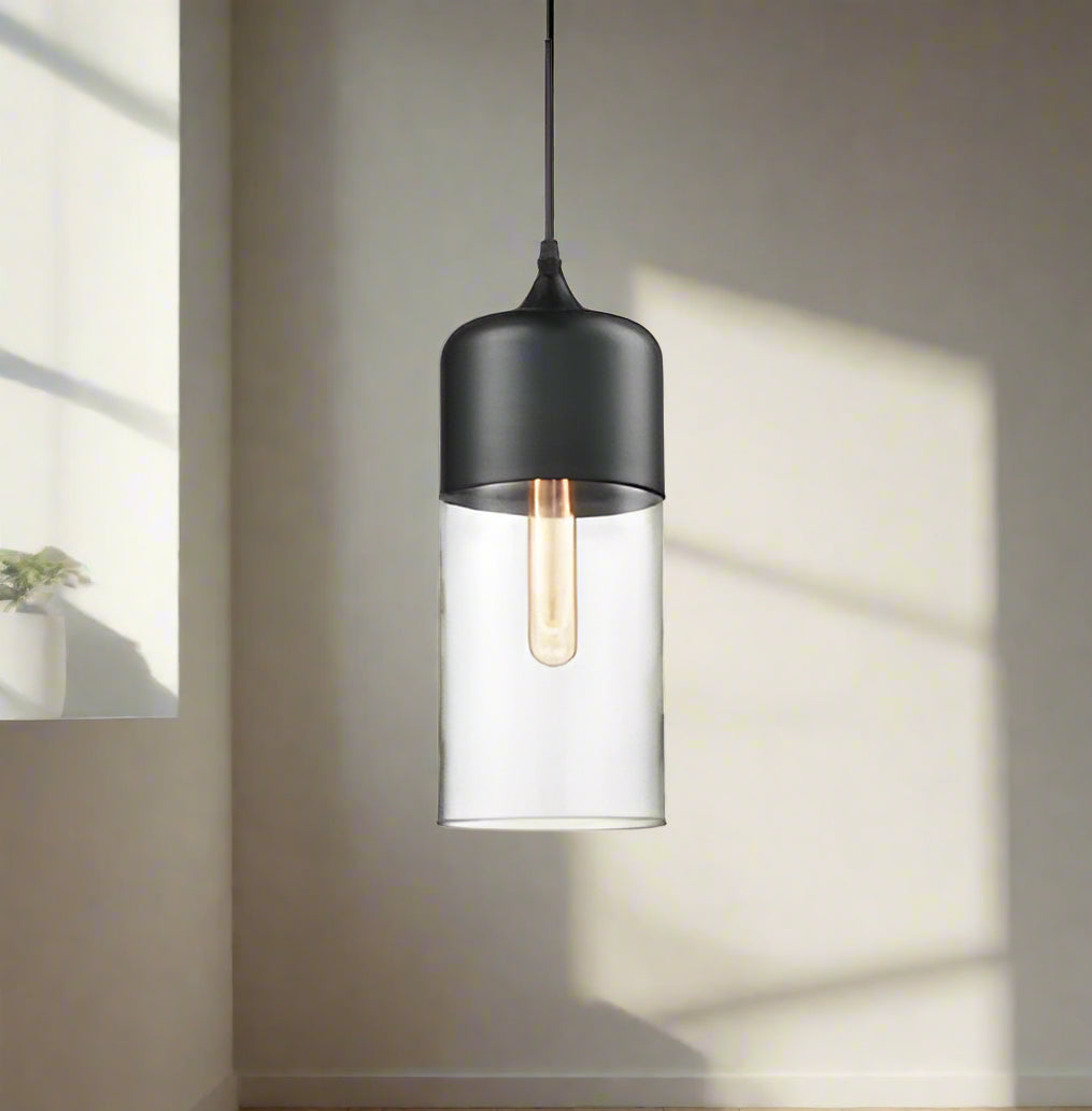 Lucevia | Luxurious Glass and Wood Pendant Light | Orntli