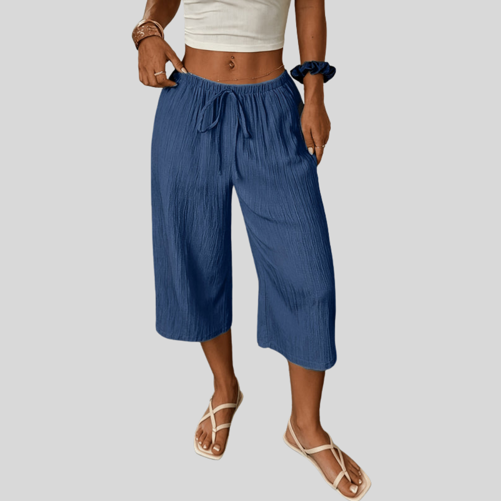 Pantalon Capri large décontracté