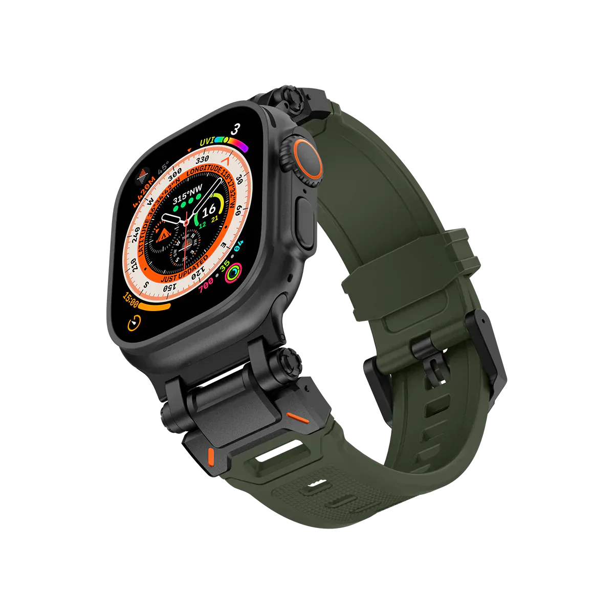 Új titán fém fej szilikon szíj Apple Watch-hoz