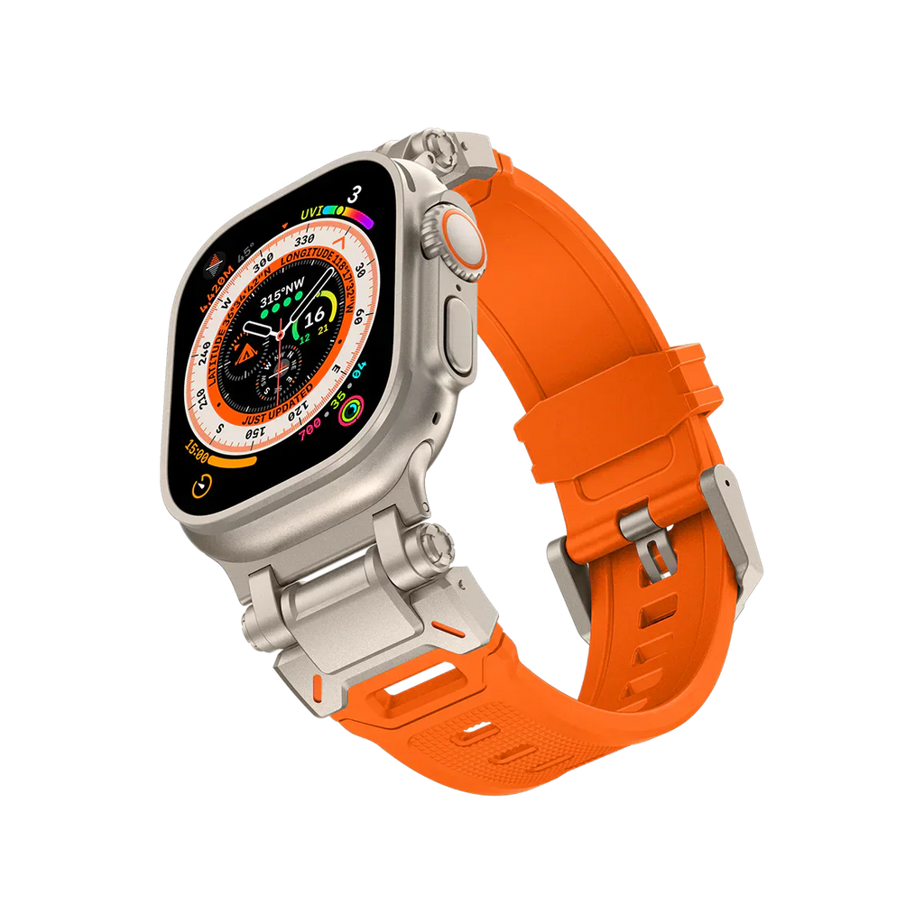 Új titán fém fej szilikon szíj Apple Watch-hoz