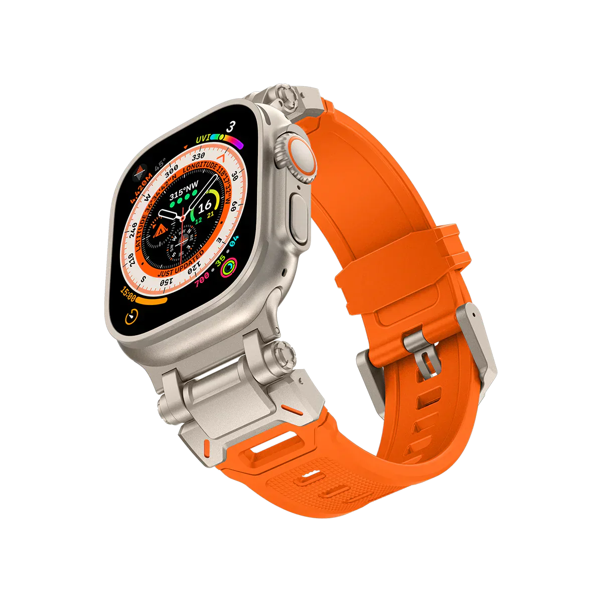 Új titán fém fej szilikon szíj Apple Watch-hoz