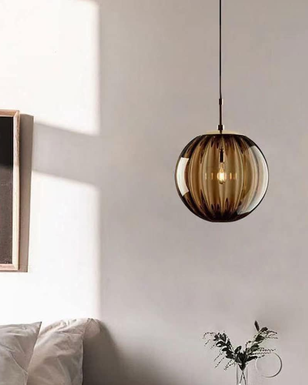 ثريا سقف زجاجية لون كهرماني من لومينارا | أورنتلي