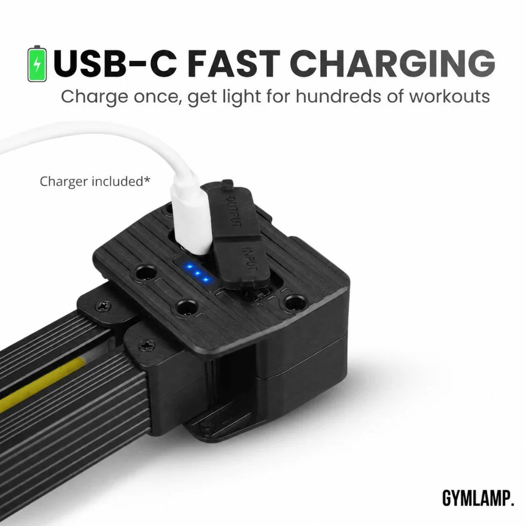 Magnetisk LED-lampa för gymmet – riktad belysning för foton, 3 färger, USB-C