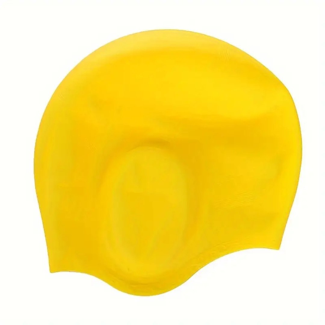 AquaGuard Silicone Swim Cap With Ear Protection For Swimming