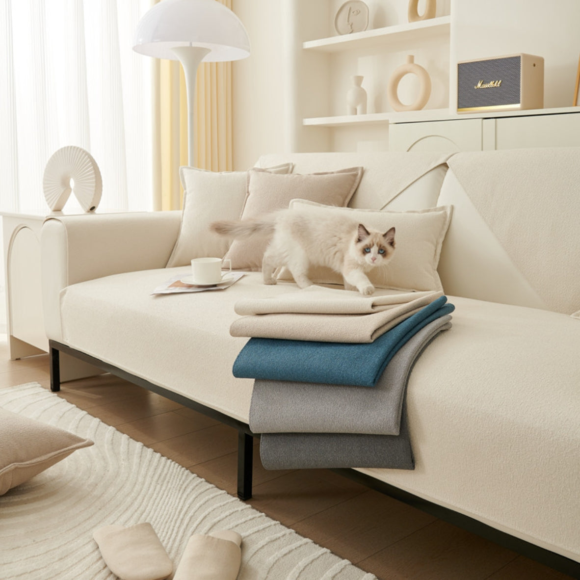 بطانية رمي مقاومة للماء وغير قابلة للانزلاق لأرائك/كنب لجميع الفصول