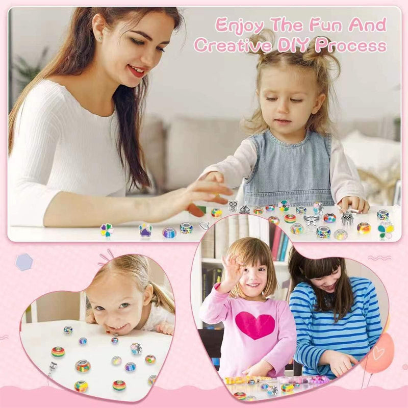 NovaJoy Mädchen Charm-Armband DIY-Set für kreativen Bastelspaß