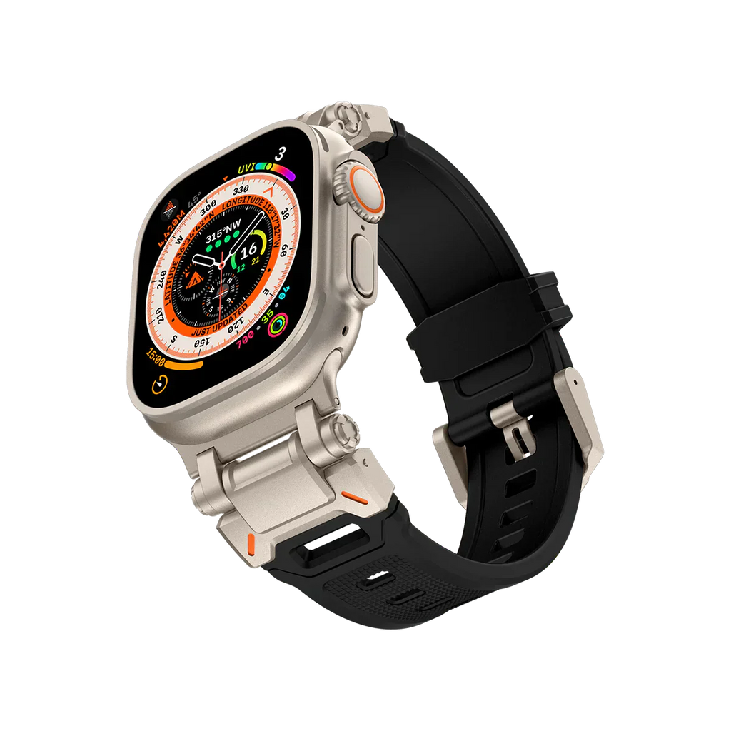 Új titán fém fej szilikon szíj Apple Watch-hoz