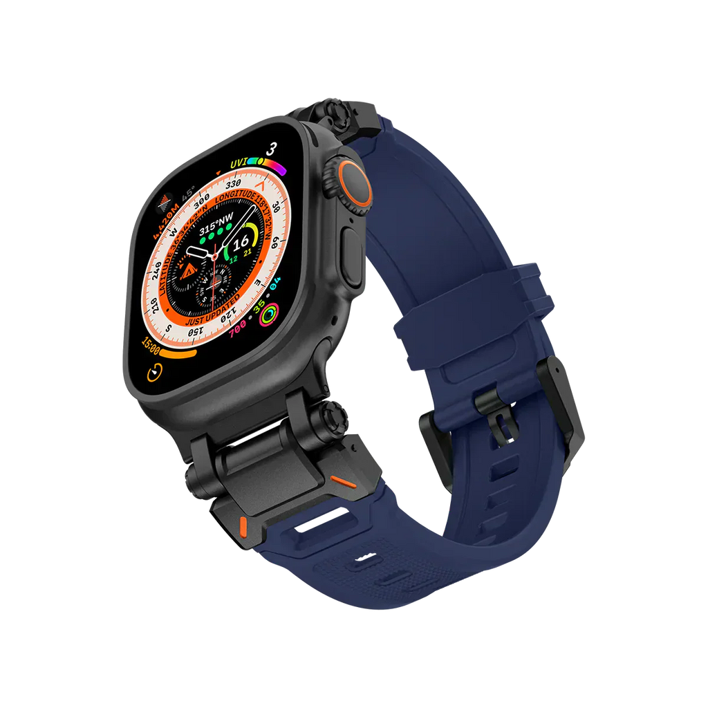 Új titán fém fej szilikon szíj Apple Watch-hoz