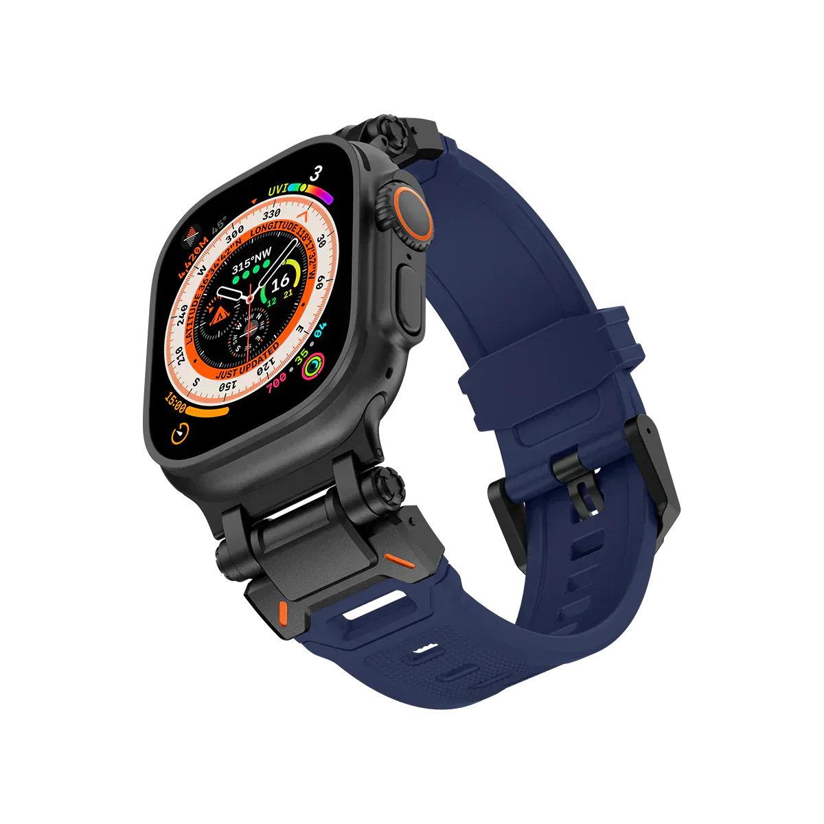 Új titán fém fej szilikon szíj Apple Watch-hoz