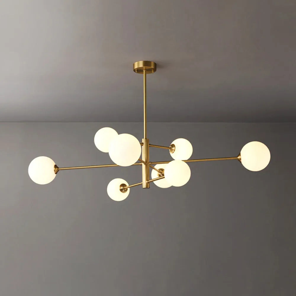 Lámpara colgante Valentina con pantalla de vidrio moderna — lámpara de techo cableada regulable, cobre/negro