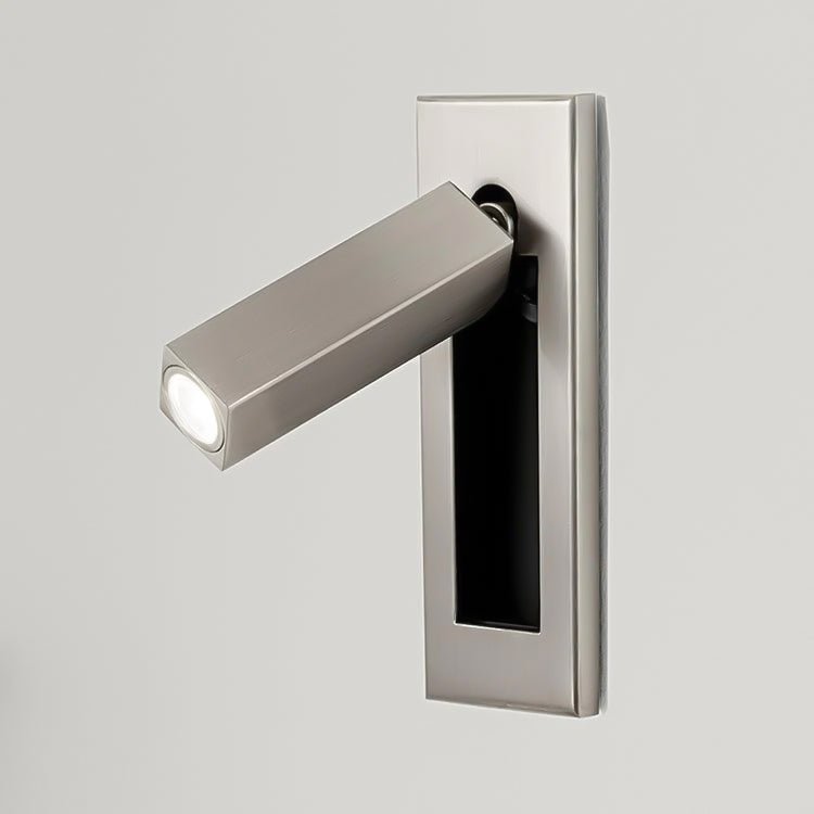 Adjustable Flush-Fold Bedside Sconce — Integrated Pull-Out Switch