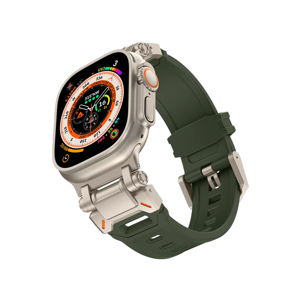 Új titán fém fej szilikon szíj Apple Watch-hoz