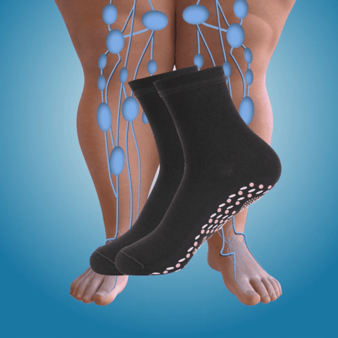 Calcetines deportivos auto-calentables con acupresión de turmalina AuroraFlex